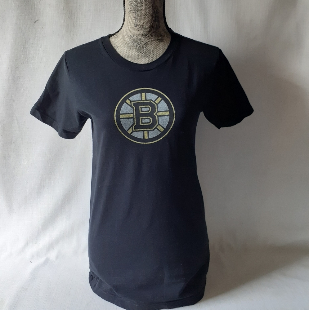 Majestic Select Boston Bruins women's black short sleeve t-shirt size L